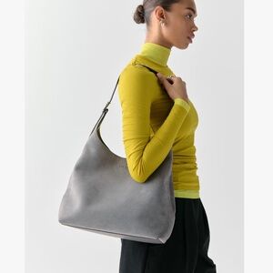 Kate Spade 454 Suede Large Shoulder Bag In Hare Grey NWT